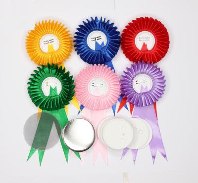 China China 58mm Ribbon Brooch Badge Rosette Button Material Set 2 - 1/4 Inch Rosette Button Component for sale