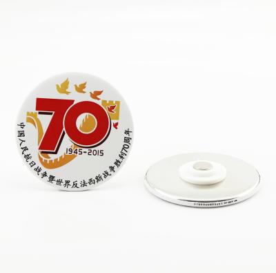 China Souvenirgiftpromtiondecoration Ferrite Magnet Button Magnets 56mm Button - Magnetic Base Covered Plastic for sale