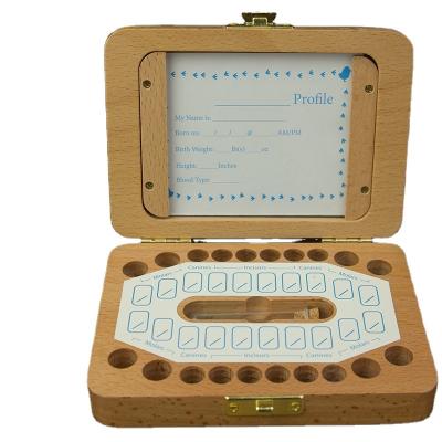 China Innovative wooden memorial box to preserve children's milk tooth hair storage box environmental protection material for sale