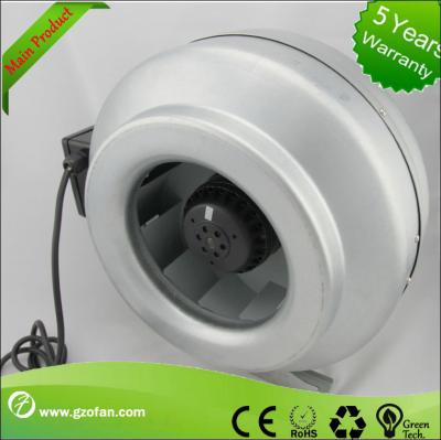 China 1550rpm 91W Steel Shell Duct Inline Fan For Warehouse 8 Inch for sale