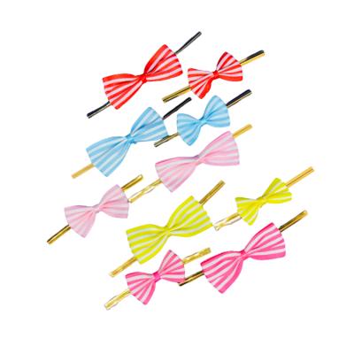 China Nylon Directly Manufactured Sale Fashionable Multi Color Decoration Ribbon Bow Tie For Sale for sale