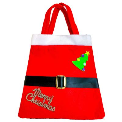 China Red Christmas Xmas Large Pocket Candy Bags for sale