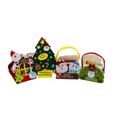 China FABRIC Decorations Christmas Candy Box for sale