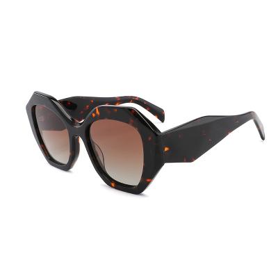 China Various New Fashion Factory Selling Vue Shield Comfortable Round Acetate Frame Women Sunglasses for sale