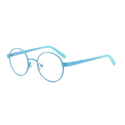 China 2022 China factory price new round round colorful assorted optical frames kids ready made metal eye glasses for kids glasses for sale