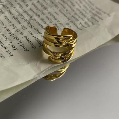 China European American Geometric Gold Plated Gold Ring Environmentally Friendly Wholesale 40 RING STYLES Simple Fashion Rings Real Real for sale