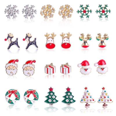 China Multi style Christmas tree earrings ladies fashion Korean fashion Christmas earing for girl little for sale