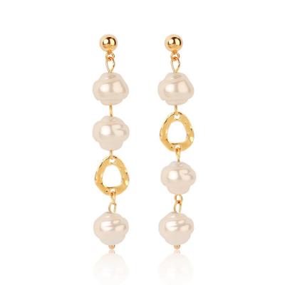 China H&P ER00038 Gold New Charm TRENDY Fashion Handmade Tassel Pearl Chain Earrings Long For Wedding Party Wholesale for sale