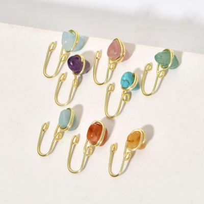 China FASHIONABLE Healing Crystal European and America Clip on U Style Crystal Nose Rings African Nose Ring Cuff Nose Ring for sale