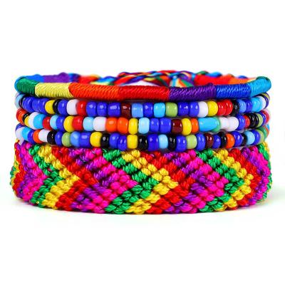 China 2021 High Quality Newly Bohemian Rice Set Tassel Beaded Bracelet Bracelets Bead Color Tassel Hand - Woven Beaded Bracelet for sale