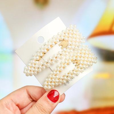 China Imitation Pearl Korea Pearl Barrettes Set For Elegant Women Jewelry Hair Clips Valentine's Day Gift Hair Pins Hair Accessories for sale