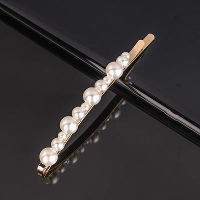 China Hotsale Luxury Korean Handmade Imitation Pearl Hair Clip Simple Style Pearls Bead Hair Accessories Women's Haircut for sale