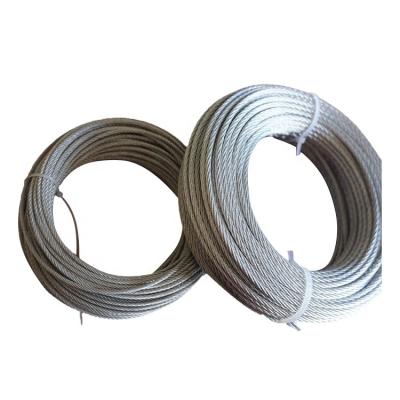 China Rope 6x12+7fc ungalvanized PVC coated steel wire rope for sale