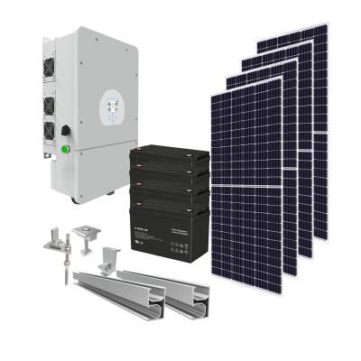 China 8KW on/off-grid home hybrid solar power system price, home solar battery shop system for sale