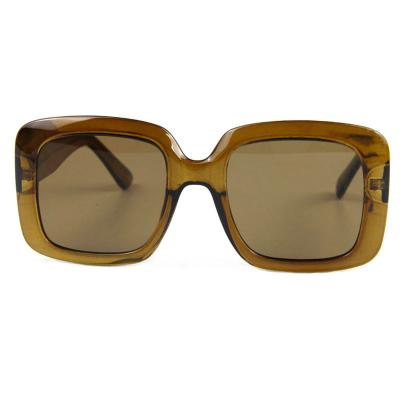 China Wholesale Fashionable Classic Square Glass Frame Eyeglasses Monocle Sun Glasses Shades UV400 Brown Unisex Glasses CP for sale