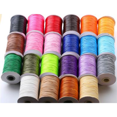 China High Tenacity Wholesale  3mm Waxed Polyester Cord Thread Beading String For Bracelet Necklace Jewelry Diy Craft Making Macrame Supplies for sale