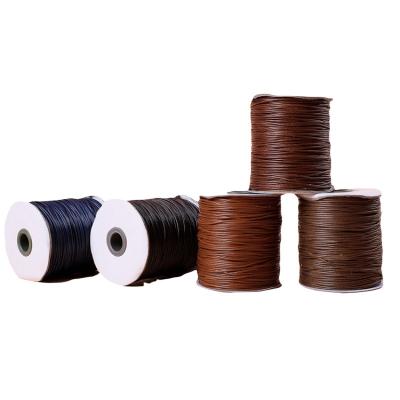 China High Tenacity Wholesale  4mm Waxed Braided Rope Diy Polyester Linhasita Wax For Macrame Jewelry Decorative Waxed Cord for sale