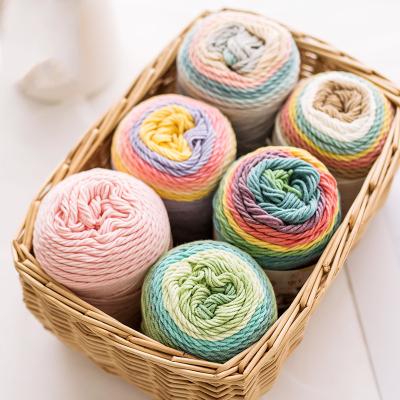 China Anti-Static 200m 100g /Ball Rainbow Segment Dyed Yarn 5 Strand Wool Diy Handmade Knitted Baby Sweater Hat Scarf Sofa Cushion for sale