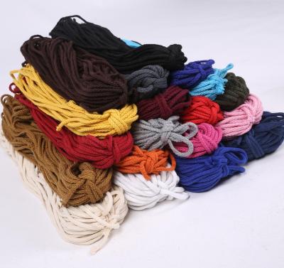 China For handmade natural cotton rope basket Wholesale customized 8-strand cotton rope 5mm/8mm for handmade natural cotton rope basket for sale