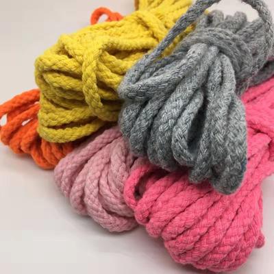 China For handmade natural cotton rope basket Customized 8-strand cotton rope colorful for handmade natural cotton rope basket for sale