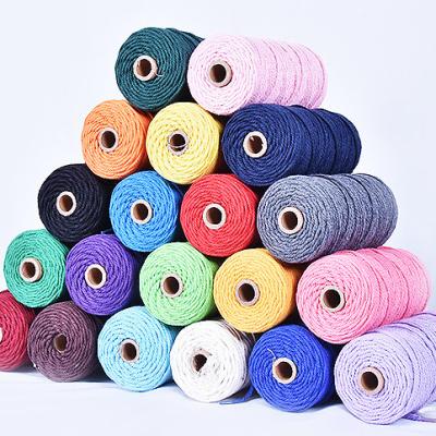 China Sustainable Factory Wholesale Diy Decoration Cord 3mm 4mm Cotton Macrame Rope for sale