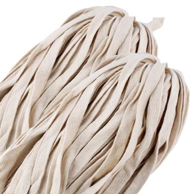 China Sustainable Factory wholesale 100% cotton braid cord 1cm 1.5cm 2cm natural hollow flat cotton rope for hoodie drawstring cord for sale