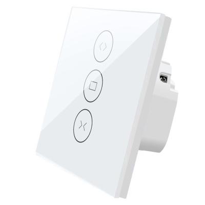 China Tempered Glass Panel + PC US Tuya Smart Home Timer Switch 220v wifi zigbee curtain switch home automation for sale