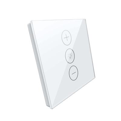 China Tempered Glass Panel + Smart Switch TUYA Alexa Google Light Switch WIFI EU New Arrivals PC Dimmer Smart Wall Touch Switch Dimmer Wall Dimmer for sale