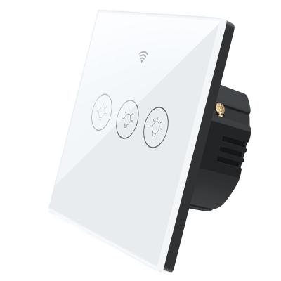 China Versatile Fire Capacity Wifi Zigbee Intelligent Single Smart Switch Smart Home EU 3Gang for sale