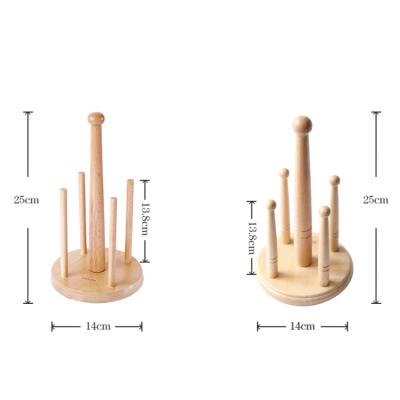 China Kitchen beech wood stocked solid wood cup rack cups rack factory free shippingHigh quality cup holder drying rack for sale