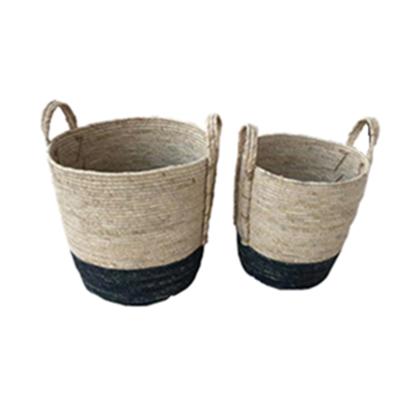 China Wholesale Cotton Rope Moses Vegetable Plankton Traditional Laundry Basket With Handles for sale