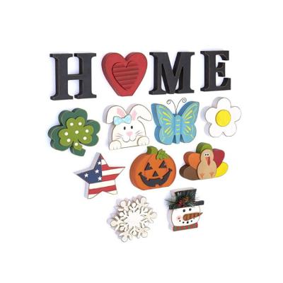 China Factory Price Rustic Home Decor Multifunction Family Signs Wooden Purpose Christmas Decoration for sale