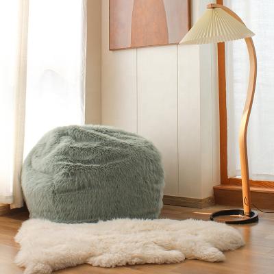 China New Design Large Bean Bag Chair Removable Living Room Luxury Fluffy Bean Bag Comfortable Cover Foam Bean Bag Chair for sale