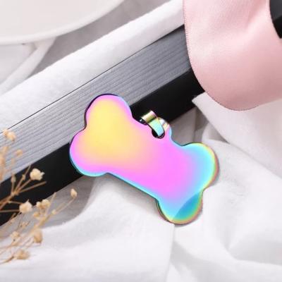 China Casual/Sporty White Black Blue Rainbow Rainbow Colors Silver Alloy White Double Name Tag Collar Dog Tag Army Pendant for sale