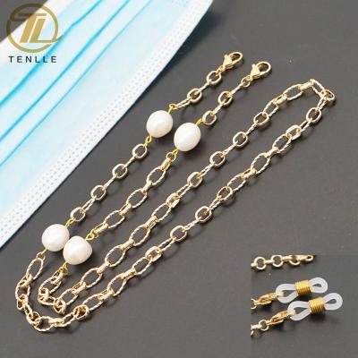 China Eyewear Gold Plated Holder Rope Eyewear Metal Necklace Sunglasses Chains Anti-skid Laser Eyeglass Eyeglass Chains Beads Lanyard for sale