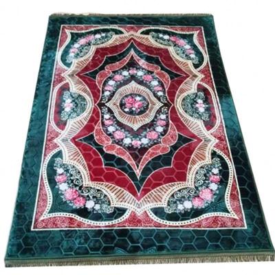 China Chinese Manufacturer Non-slip Compound Muslim Praying Mat Raschel Embossed Prayer Carpets and Blankets for Mosque for sale