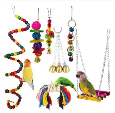 China Viable Standing Bird Toys Ware Parrot Bite Training Training Bird Toys Funny Swing for sale