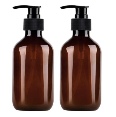 China Cosmetic Empty Pump Bottle Dispenser 10oz 300ml PET Soap Shampoo Bottles Dispenser Containers for sale