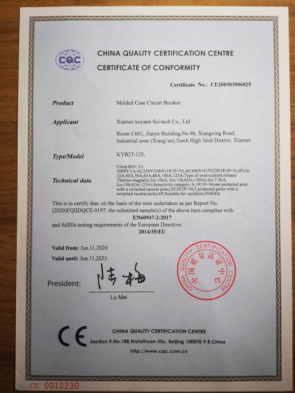 CE - Xiamen Koyann Sci-Tech Co., Ltd.