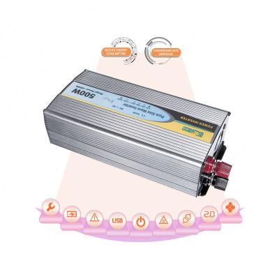 China Home Appliance Promotion Inverter Aluminum Alloy Shell Inverter 1Kw DC To AC Car Inverter USB Port QC 3.0 With LCD Display for sale