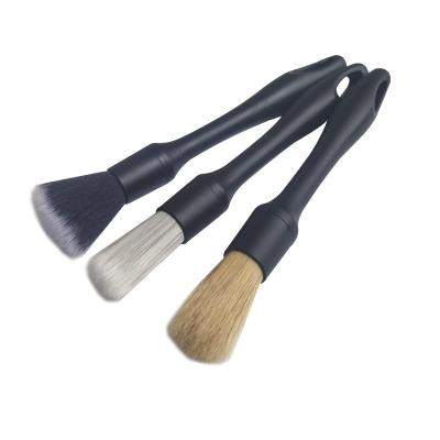 China Bristle Stiffen Car Detailing Brush Car Cleaning Tools Hub Brush Foam Household Cleaning Brush Removable Head for sale