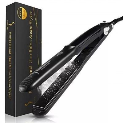 China Adjustable Professional Hair Straightener Heat Hair Straightener Ceramic Steam Hair Straightener for sale