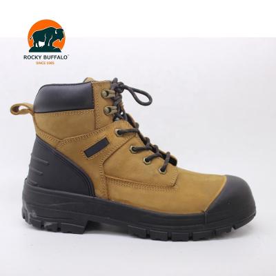 China Steel Ankle Security Guard Botas De Seguridad High Toe Army Leather Boots Rocky Buffalo Security Shoes Waterproof Boots for sale