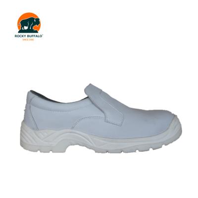 China Rocky Buffalo Oil Resistant White Cleanroom ESD Toe Safety Shoes Cow Static Steel Steel Leather Anti Static For Lab for sale