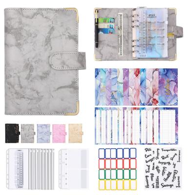 China Spiral 2024 planner custom wholesale binder notebook A6 Budget Binder Set budget planner cash envelope money organizer for sale