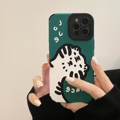 China New Cartoon 3D Green Grain Shockproof Cute Cell Phone Soft Protective Cover For iphone 13 Pro Max Phone Case for sale