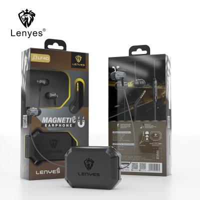 China Lenyes New Product LF40 1.2 M Wired Headphones In-Ear With Microphone 3.5mm Stereo Earphone In-Ear Headphone for sale