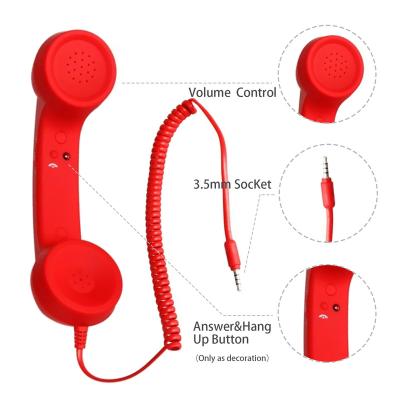 China Gift Retro Fashion Radiation Proof Fun Phone Anti-Radiation Phone Fixed Receiver Hand Devices For Mobiles for sale