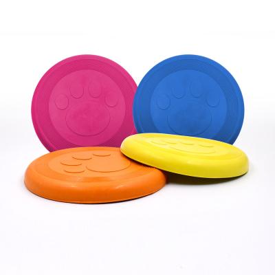 China Sustainable 18cm Interactive Soft Training Flying Disc Rubber Dog Toy Hunting for sale