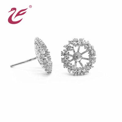 China Other 2021 New Fashion 925 Sterling Silver Shiny Jewelry Stud Zircon Earrings For Women And Girls Gift for sale